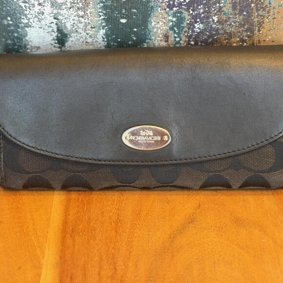 Coach Handbags - Coach Black Signature C Slim Ae 32